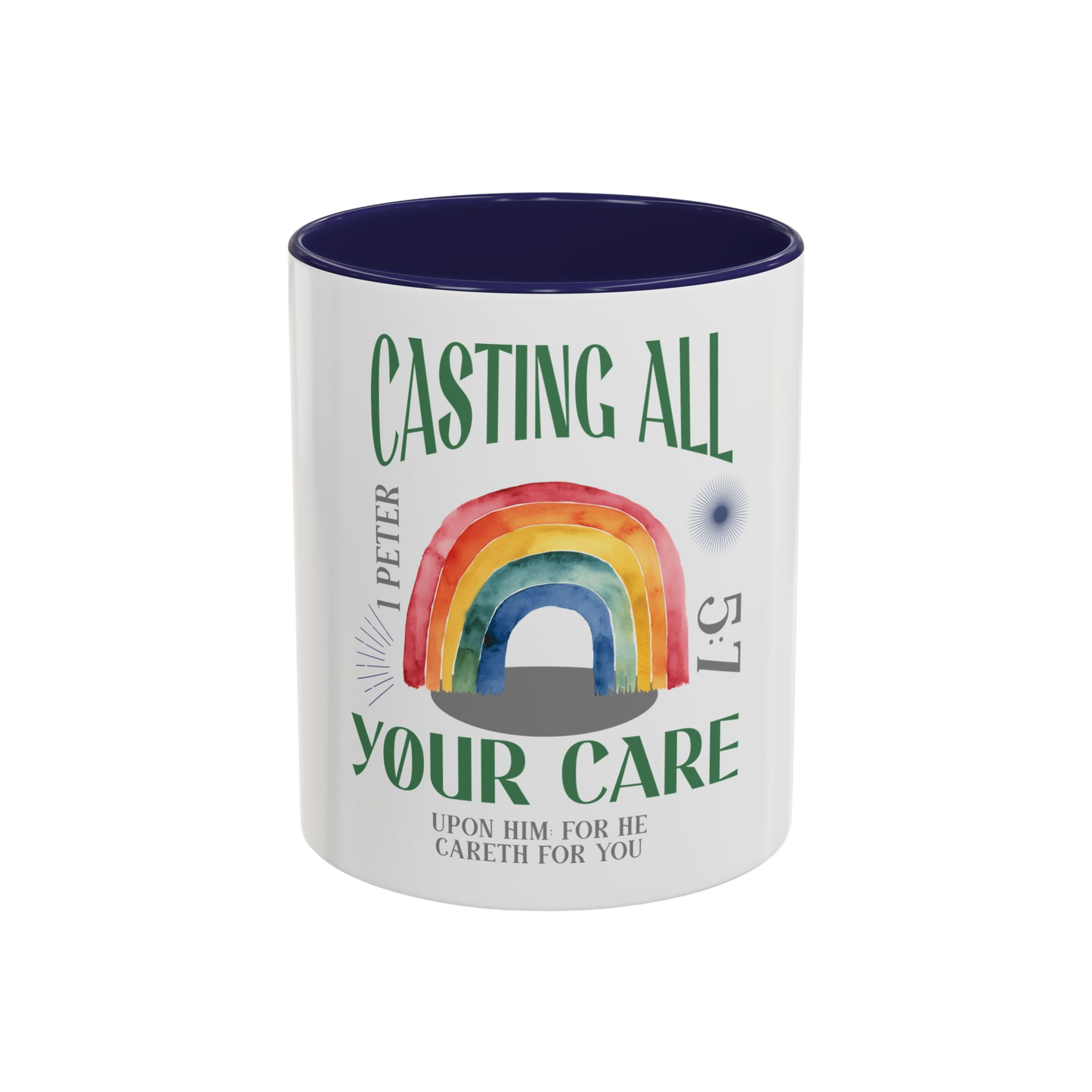 Casting All Your Cares Christian Coffee Cup