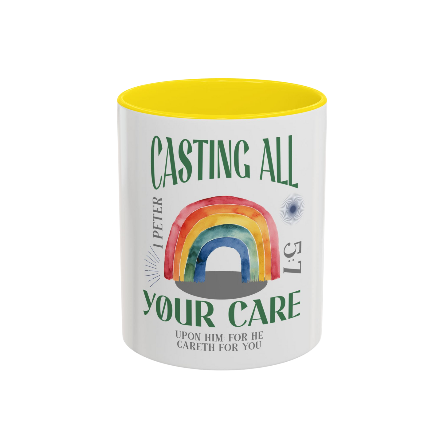 Casting All Your Cares Christian Coffee Cup