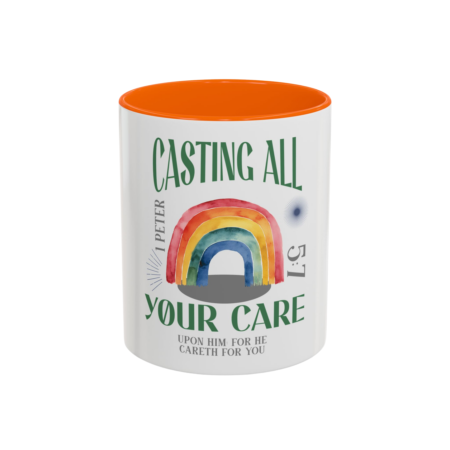 Casting All Your Cares Christian Coffee Cup