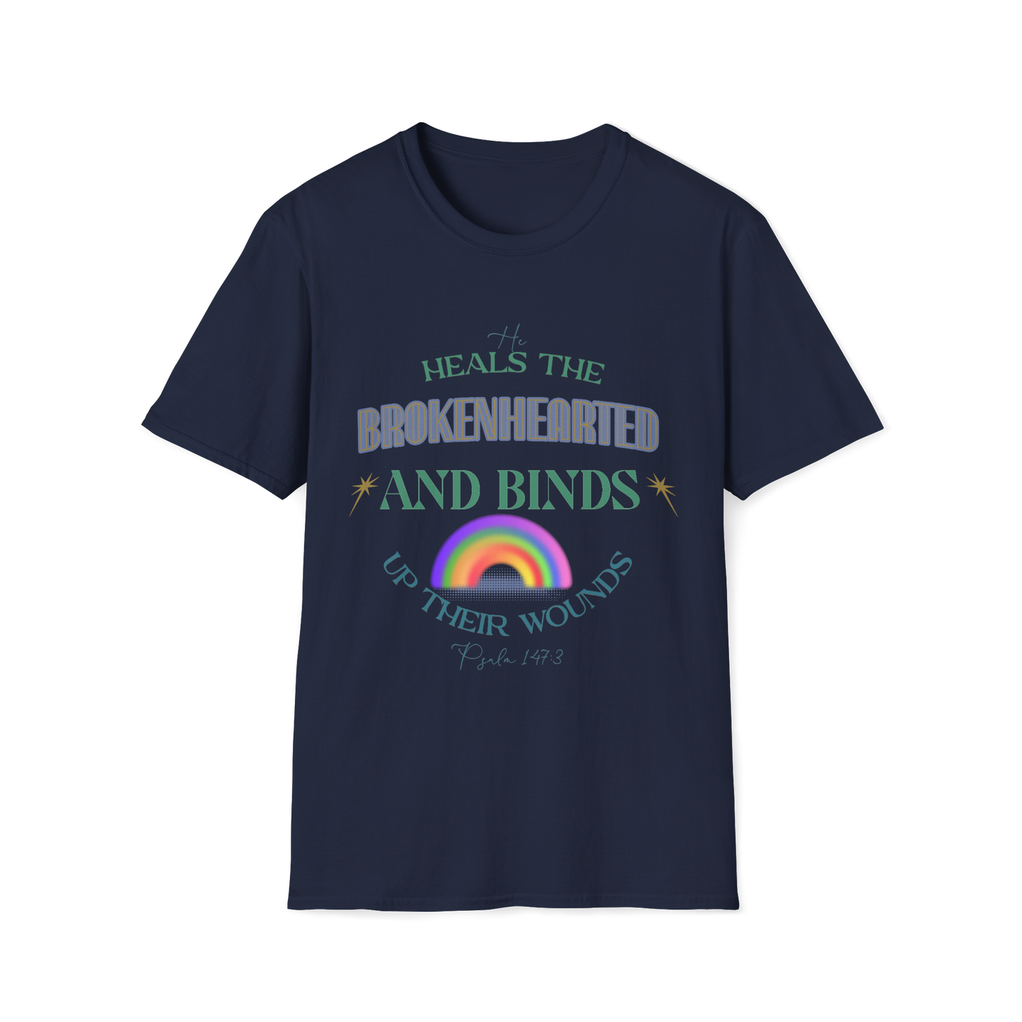 He Heals The Brokenhearted Faith-Based Apparel for Women & Men