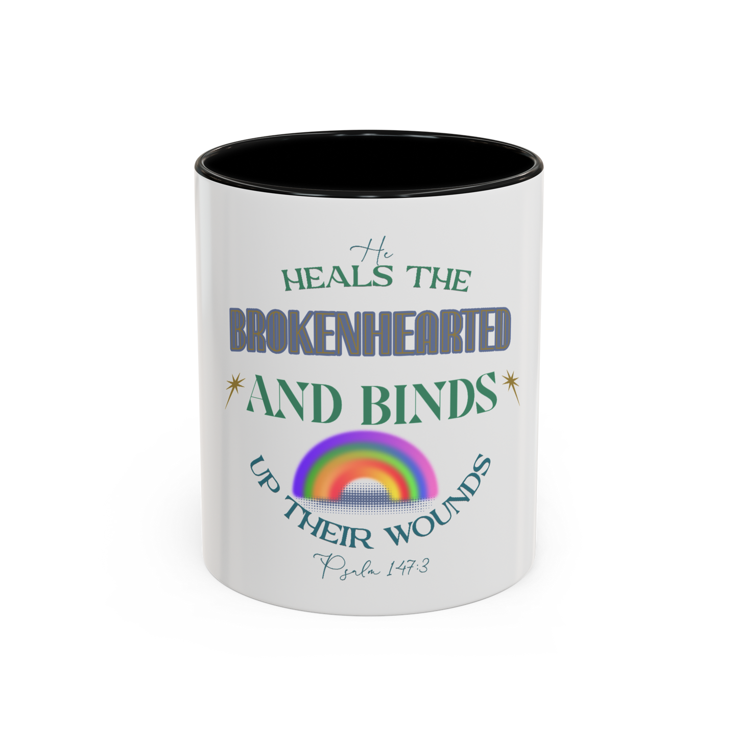 He Heals The Brokenhearted Christian Coffee Cup