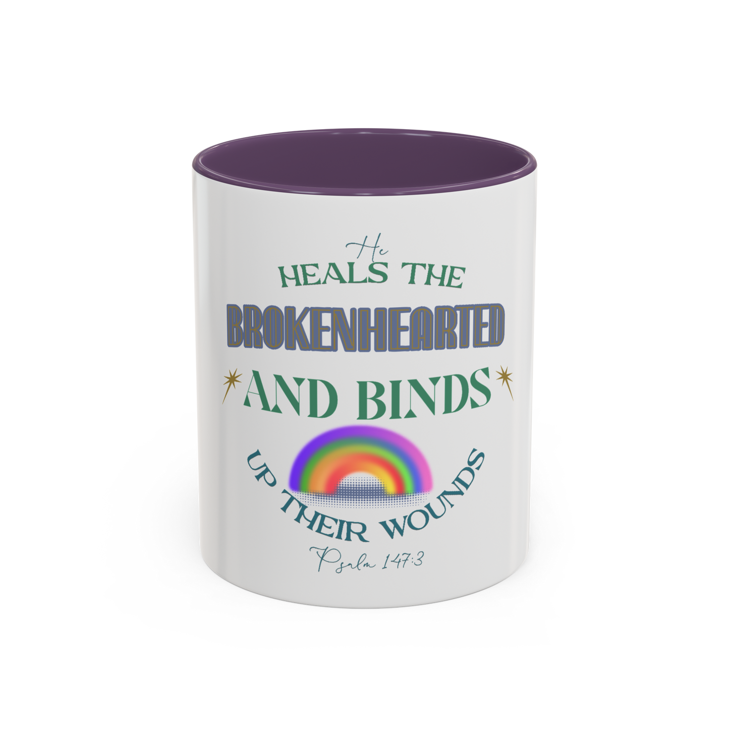 He Heals The Brokenhearted Christian Coffee Cup