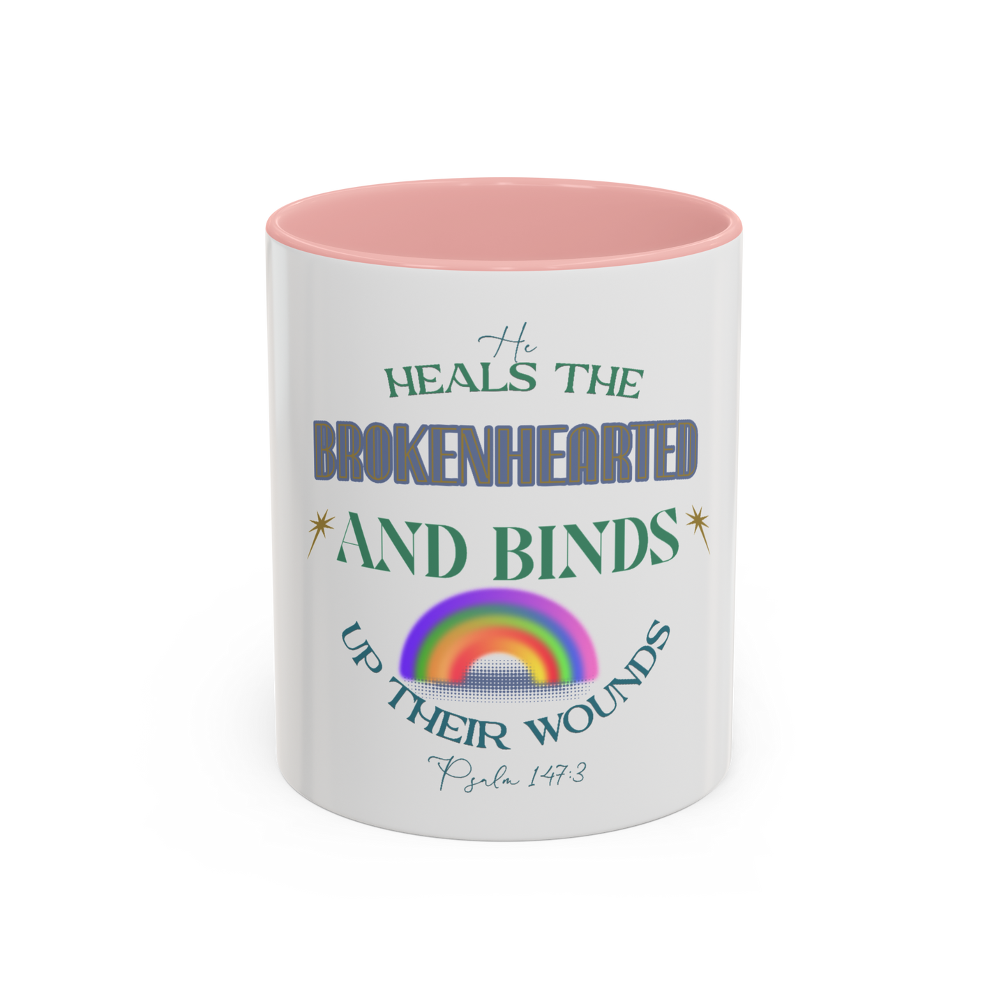 He Heals The Brokenhearted Christian Coffee Cup
