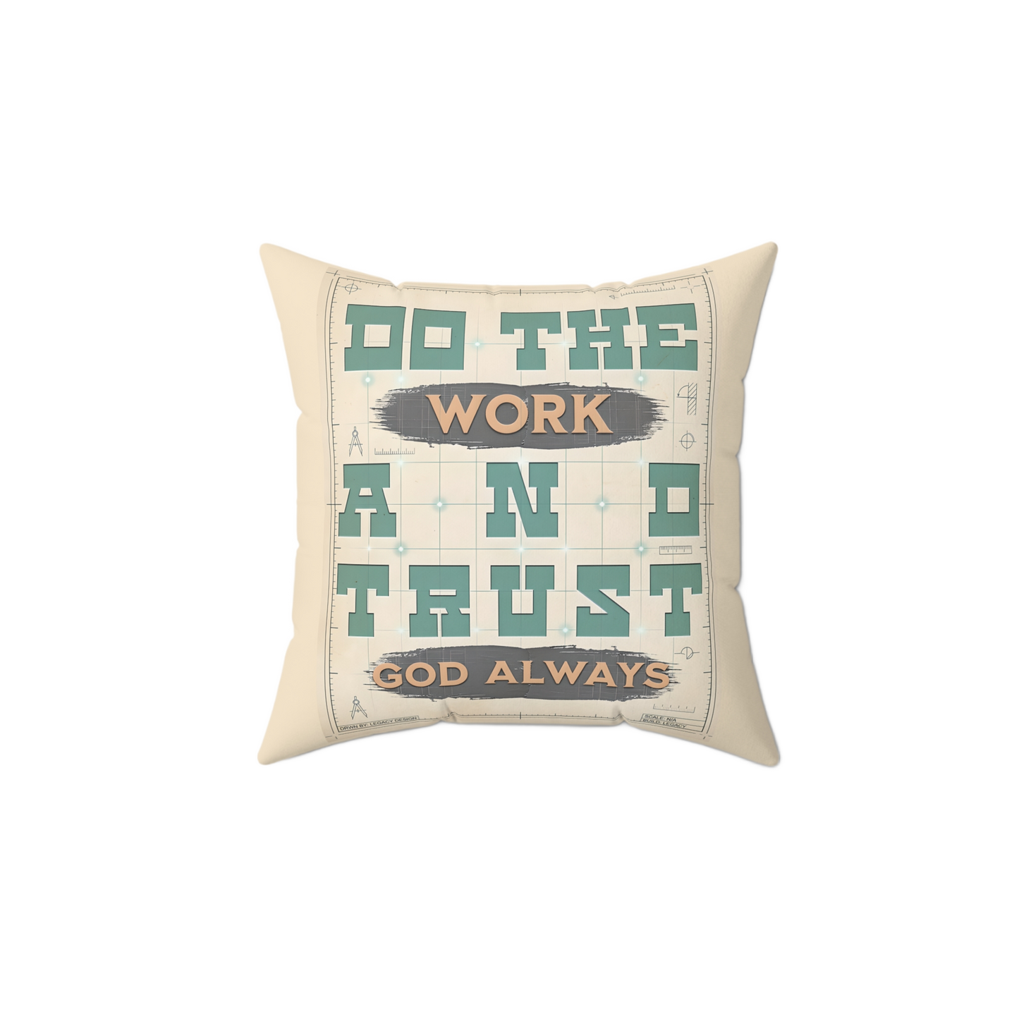 DO THE WORK AND TRUST GOD Rest Pillow