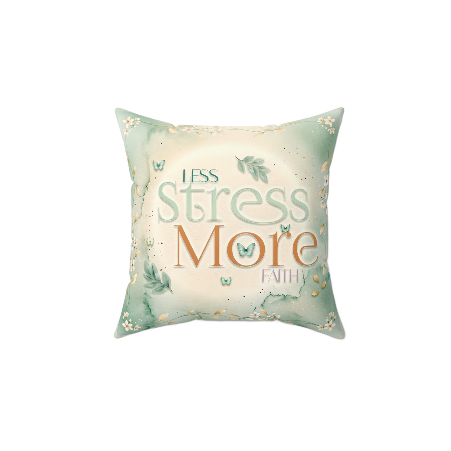 LESS STRESS MORE FAITH Rest Pillow