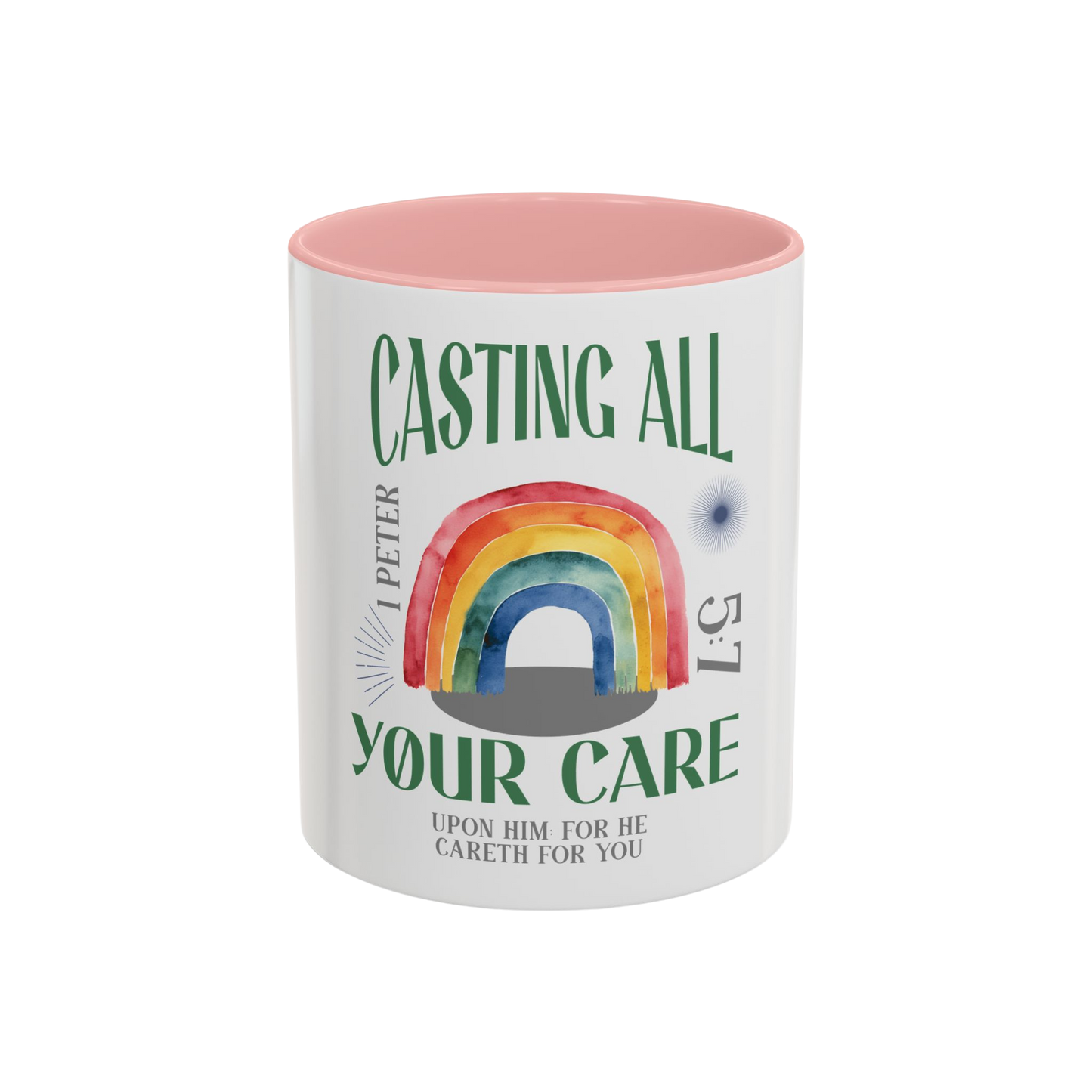Casting All Your Cares Christian Coffee Cup