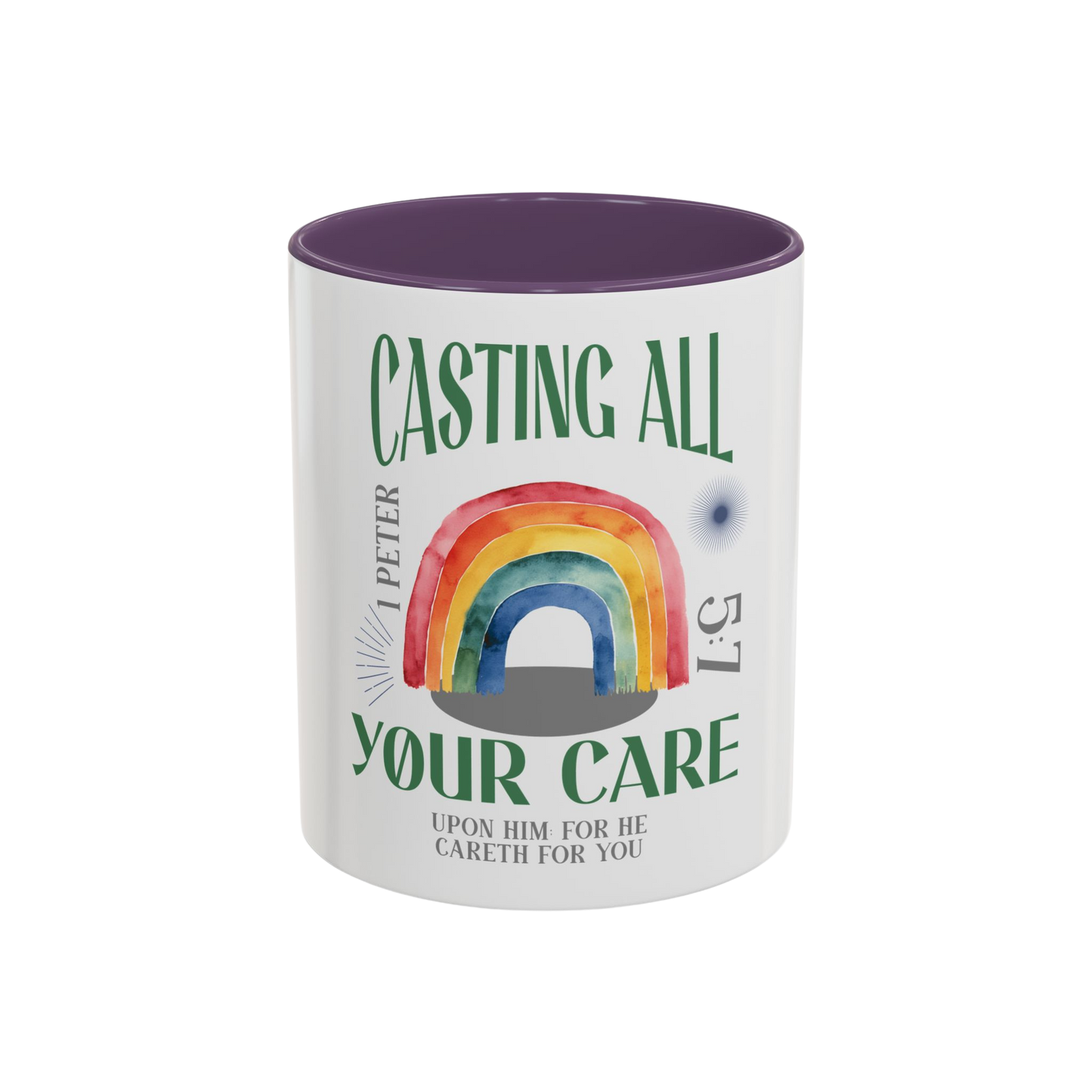 Casting All Your Cares Christian Coffee Cup