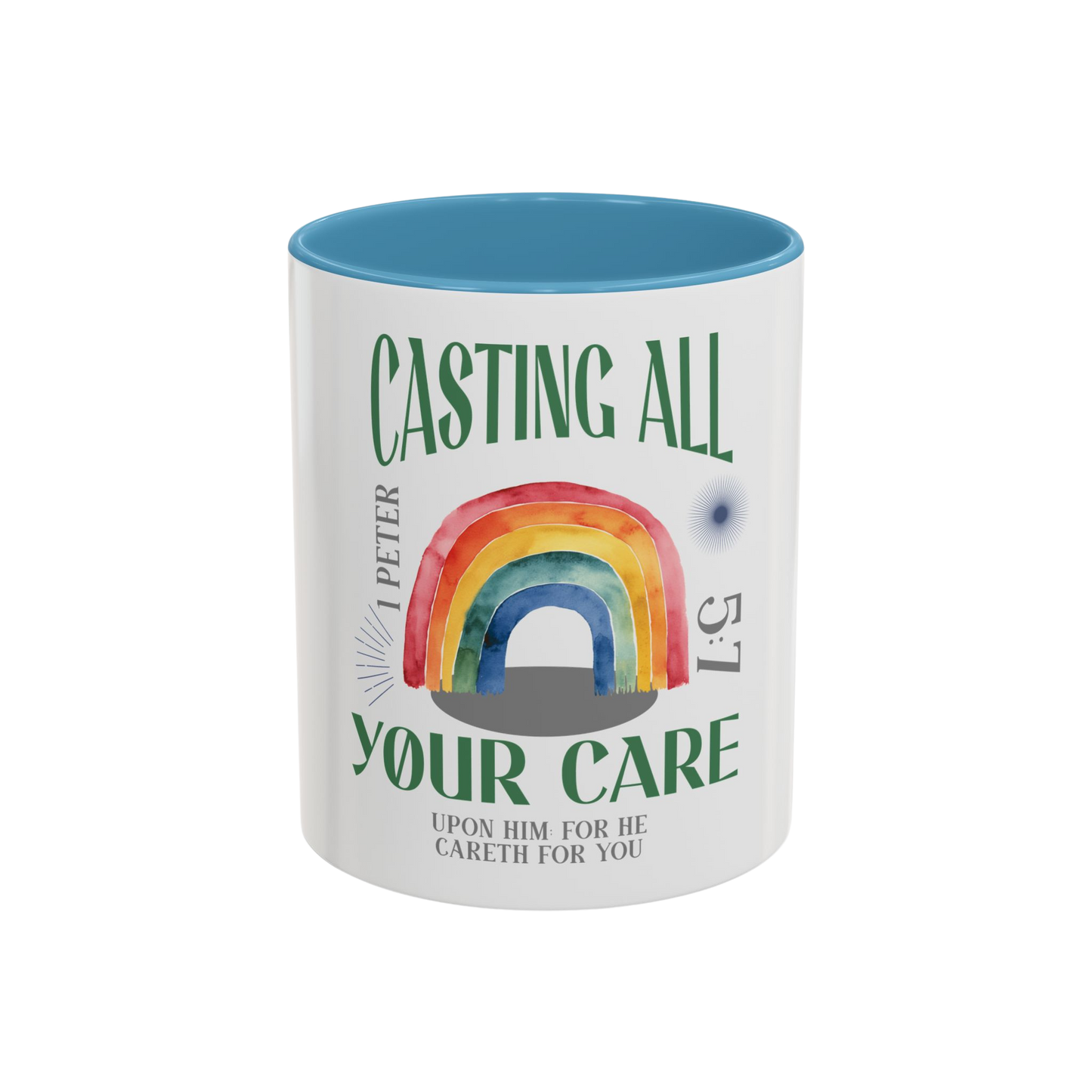 Casting All Your Cares Christian Coffee Cup