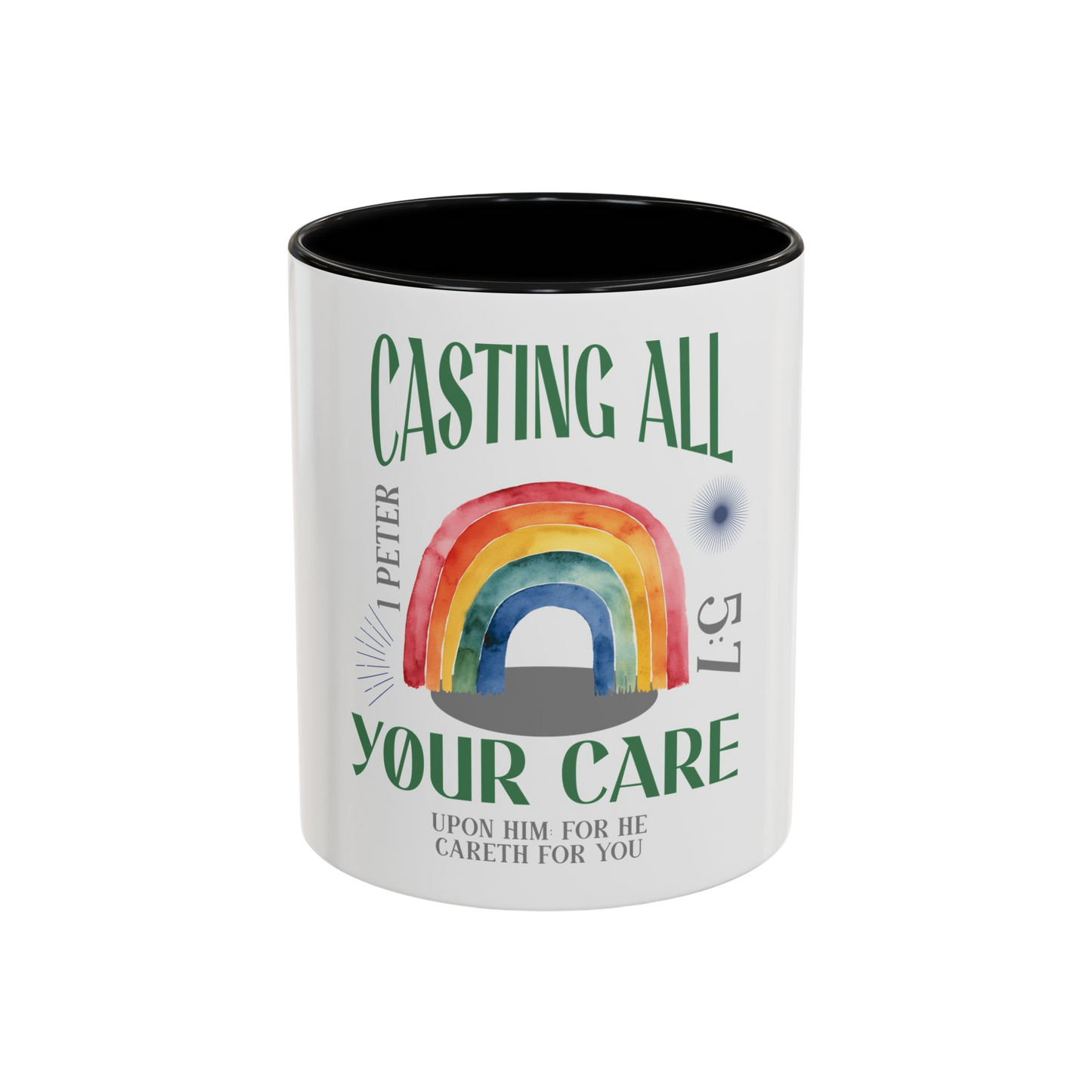 Casting All Your Cares Christian Coffee Cup