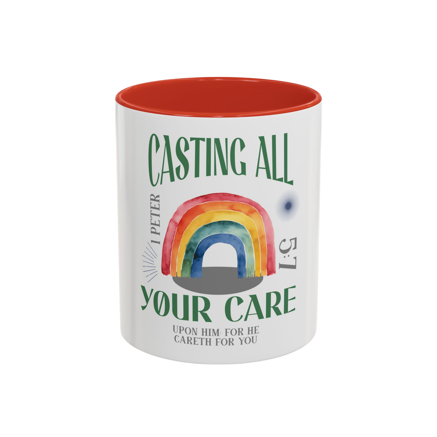 Casting All Your Cares Christian Coffee Cup
