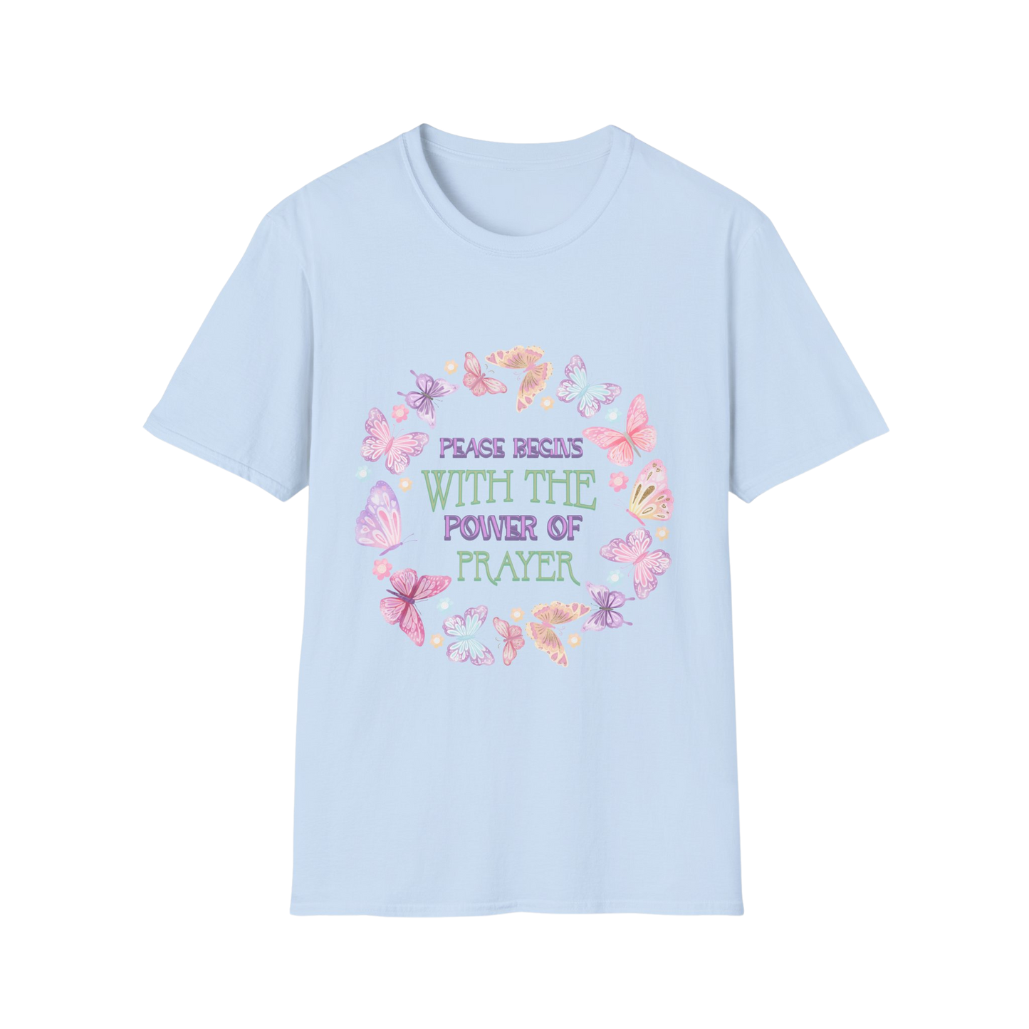 Peace Begins with the Power of Prayer Faith-Based Apparel for Women & Men