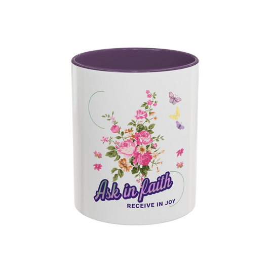 Ask in Faith Christian Coffee Cup