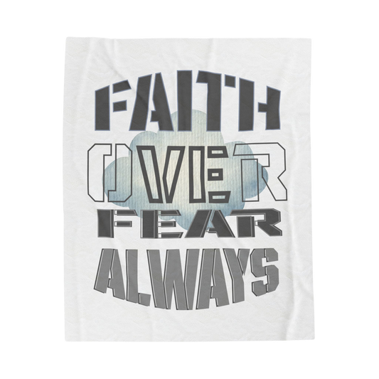 Faith Over Fear Always Scripture Throw