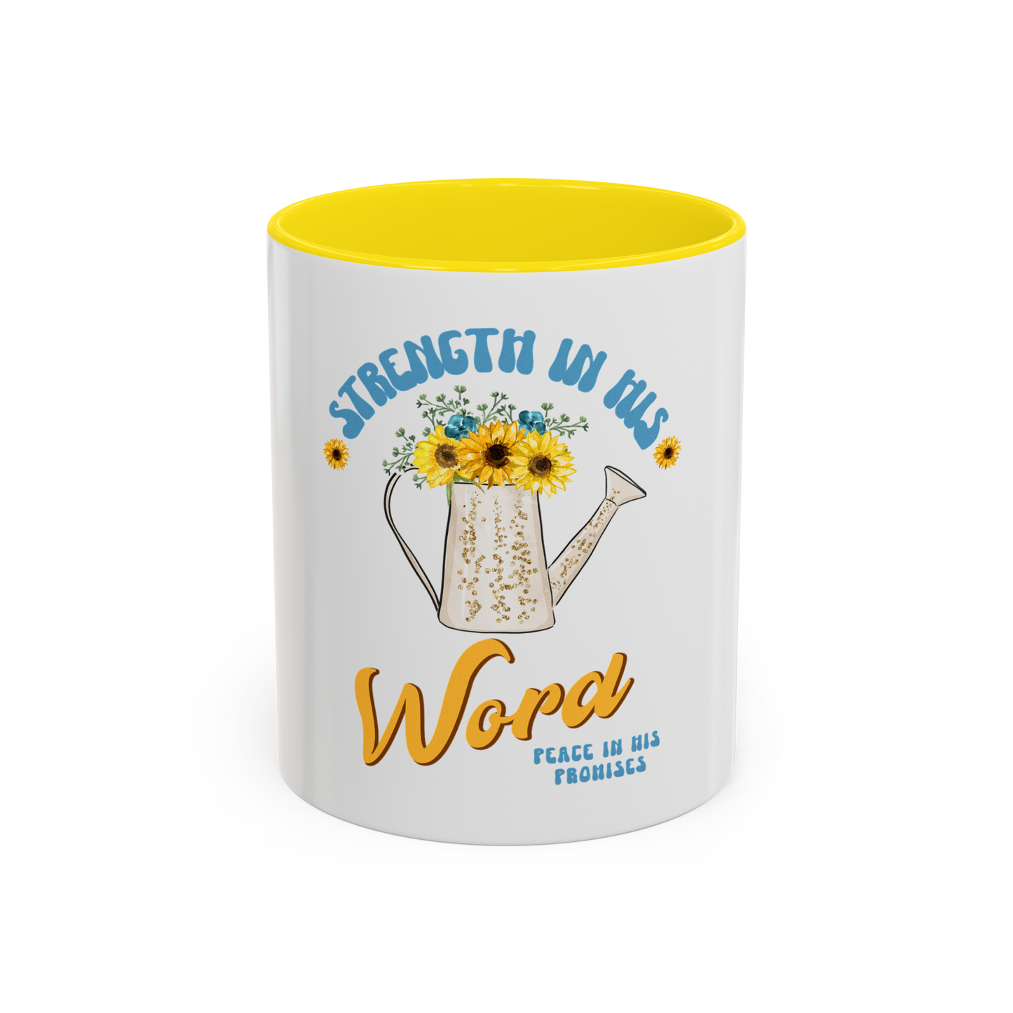 Strength in His Word Christian Coffee Cup