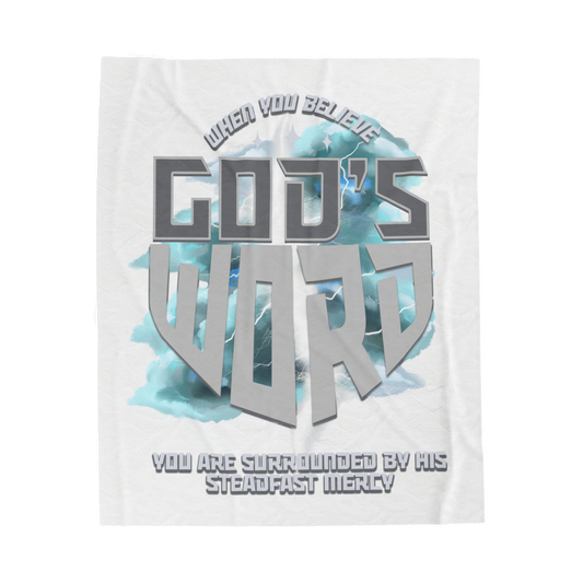 Believe God’s Word Scripture Throw