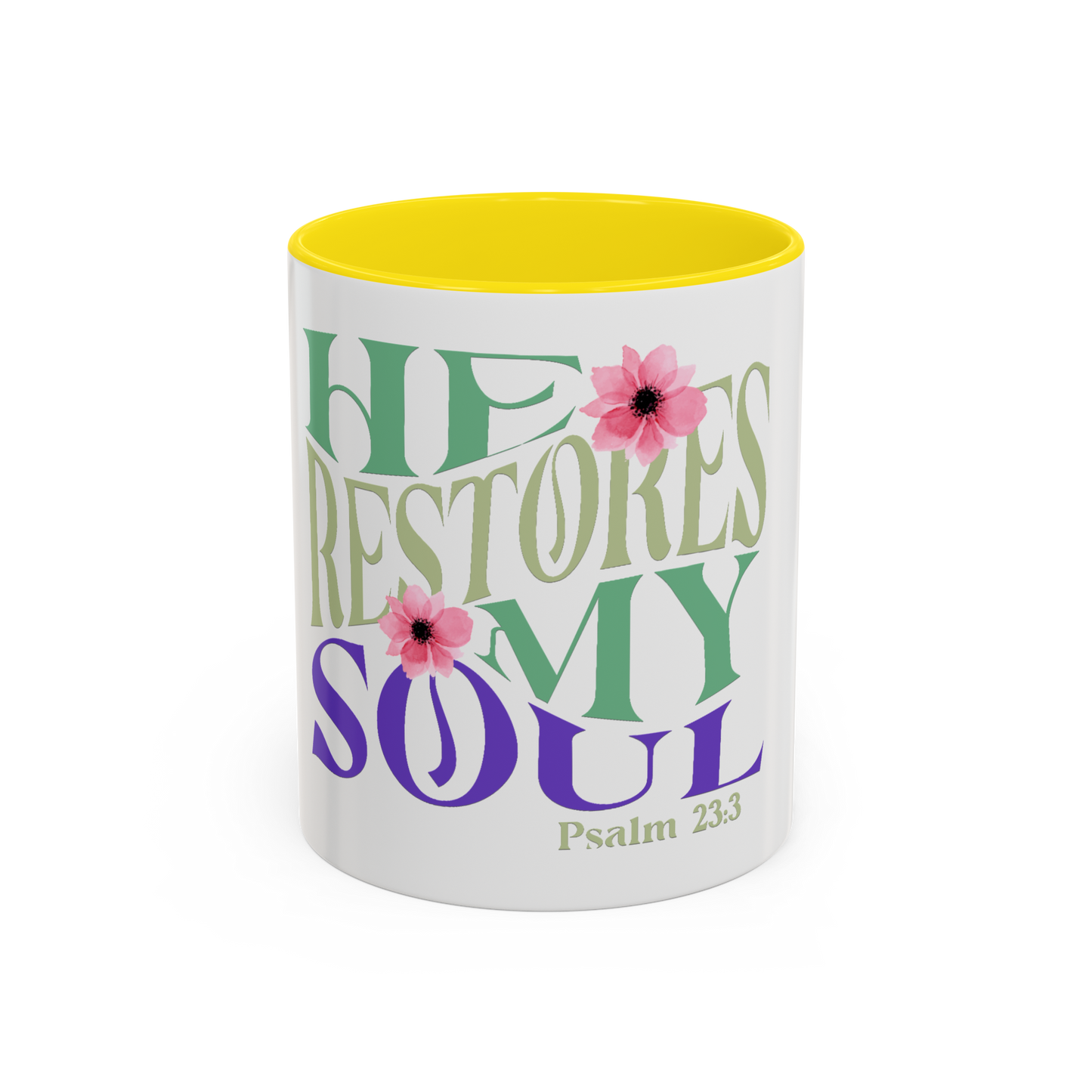 He Restores My Soul Christian Coffee Cup