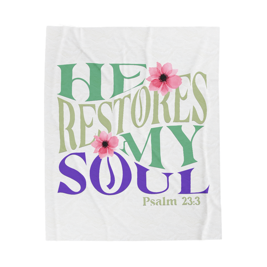 He Restores My Soul Scripture Throw