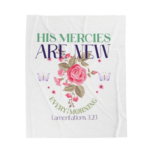 His Mercies Are New Every Morning Scripture Throw