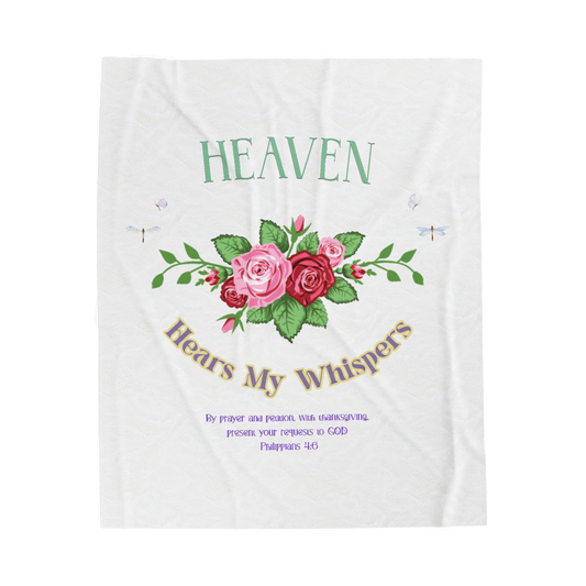 Heaven Hears My Whispers Scripture Throw