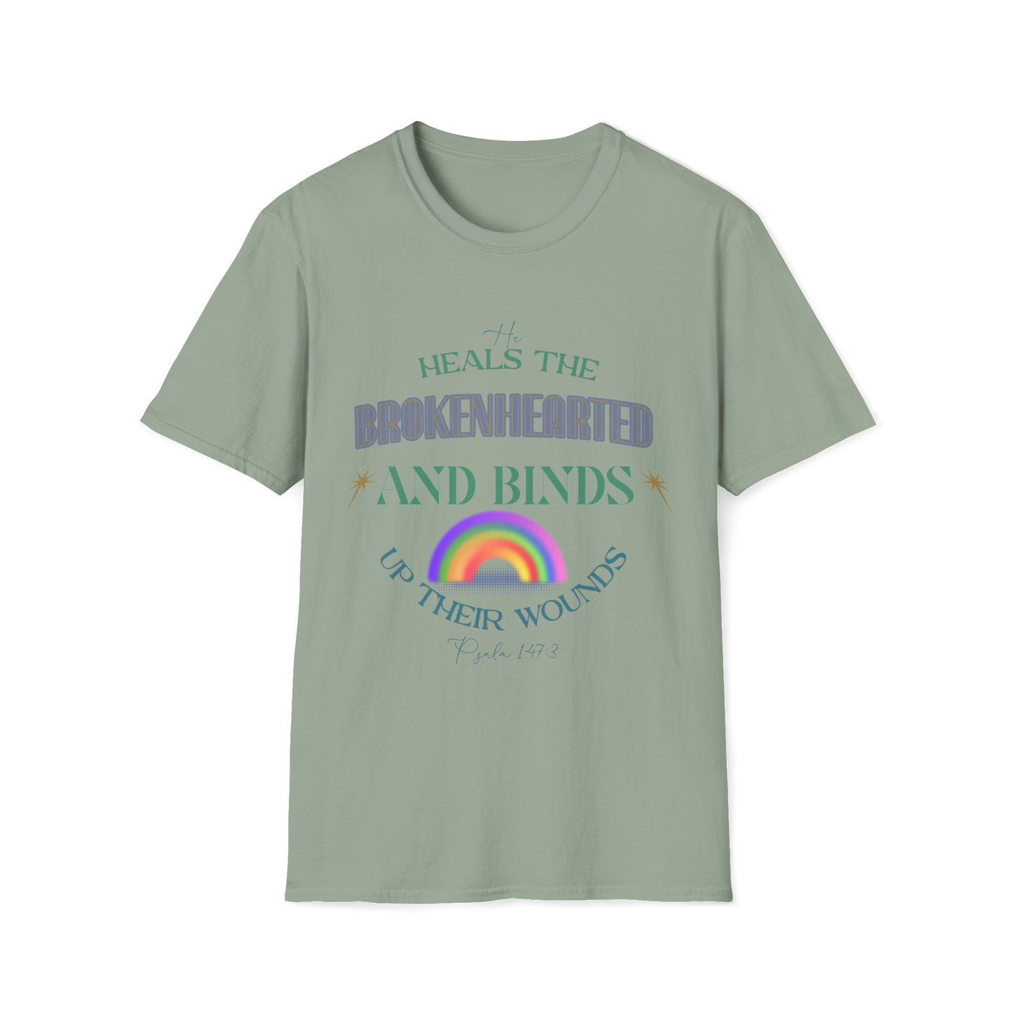 He Heals The Brokenhearted Faith-Based Apparel for Women & Men