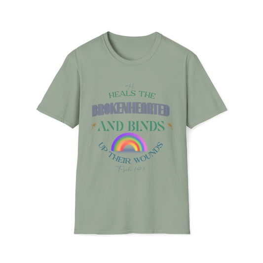 He Heals The Brokenhearted Faith-Based Apparel for Women & Men