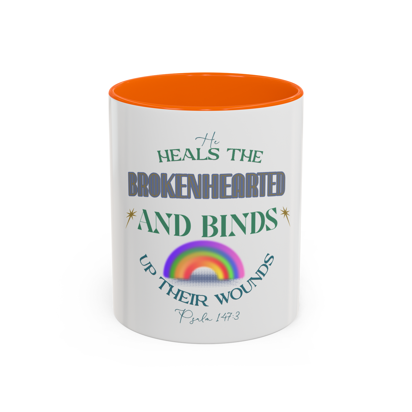 He Heals The Brokenhearted Christian Coffee Cup