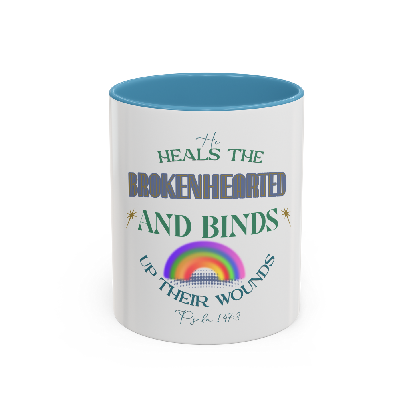 He Heals The Brokenhearted Christian Coffee Cup
