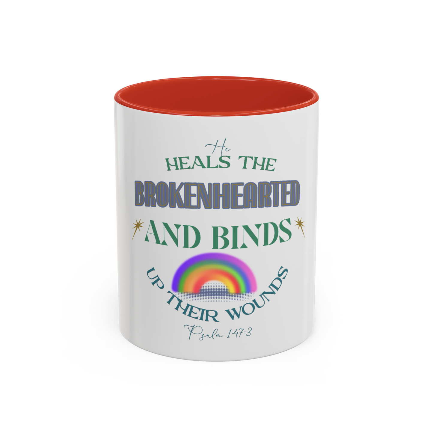 He Heals The Brokenhearted Christian Coffee Cup