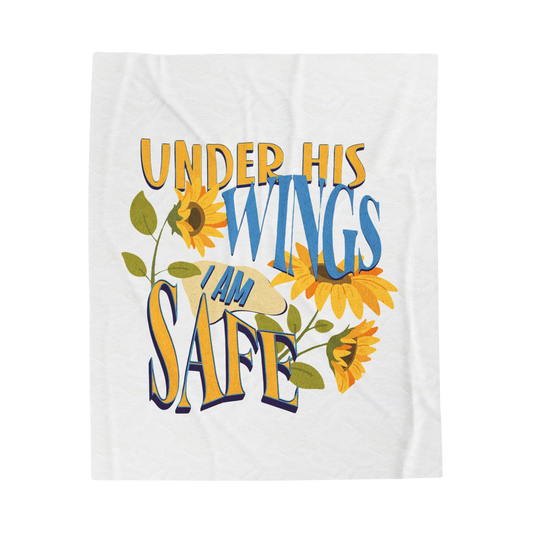 Under His Wings, I Am Safe Scripture Throw