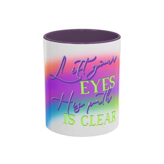 Lift Your Eyes Christian Coffee Cup