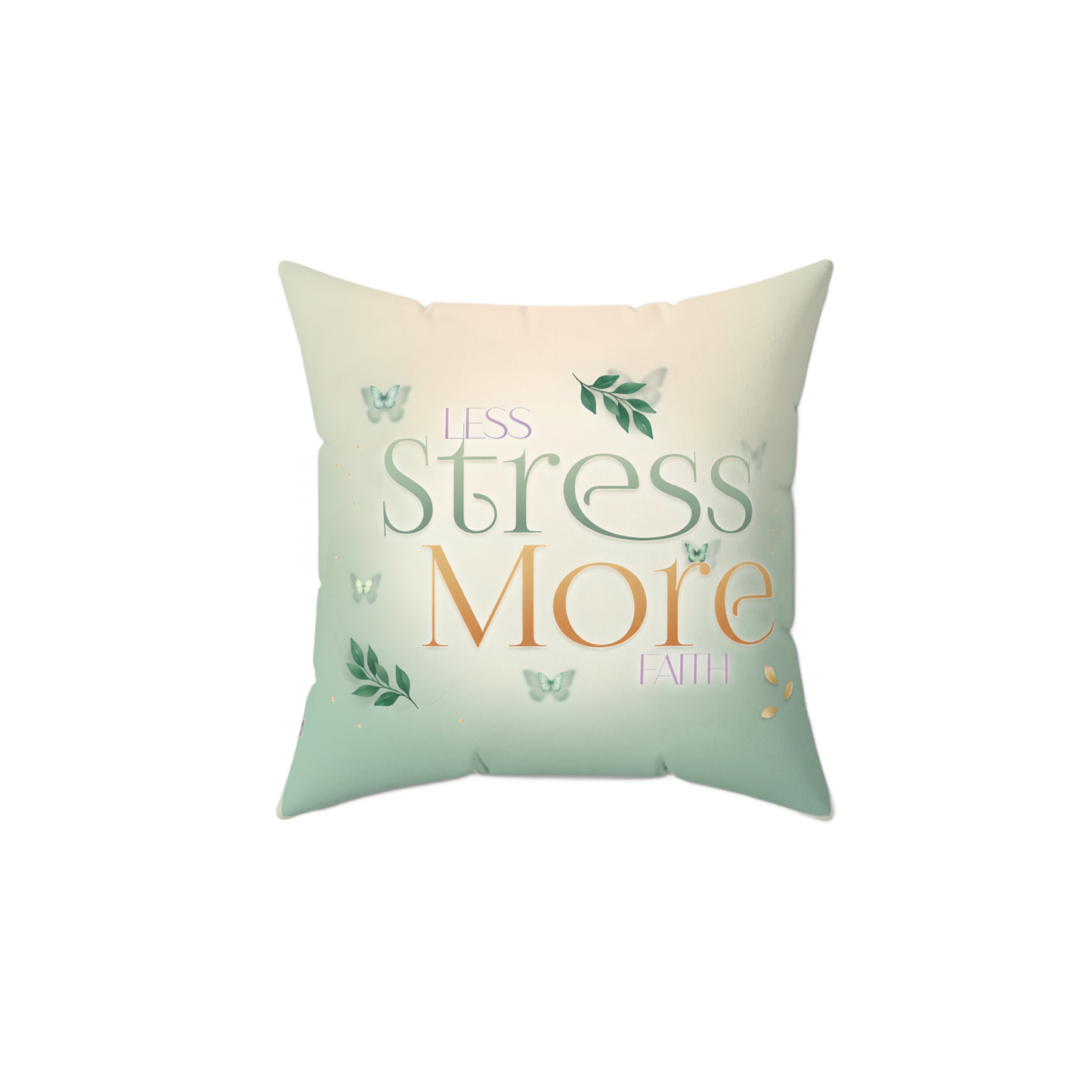 LESS STRESS MORE FAITH Rest Pillow