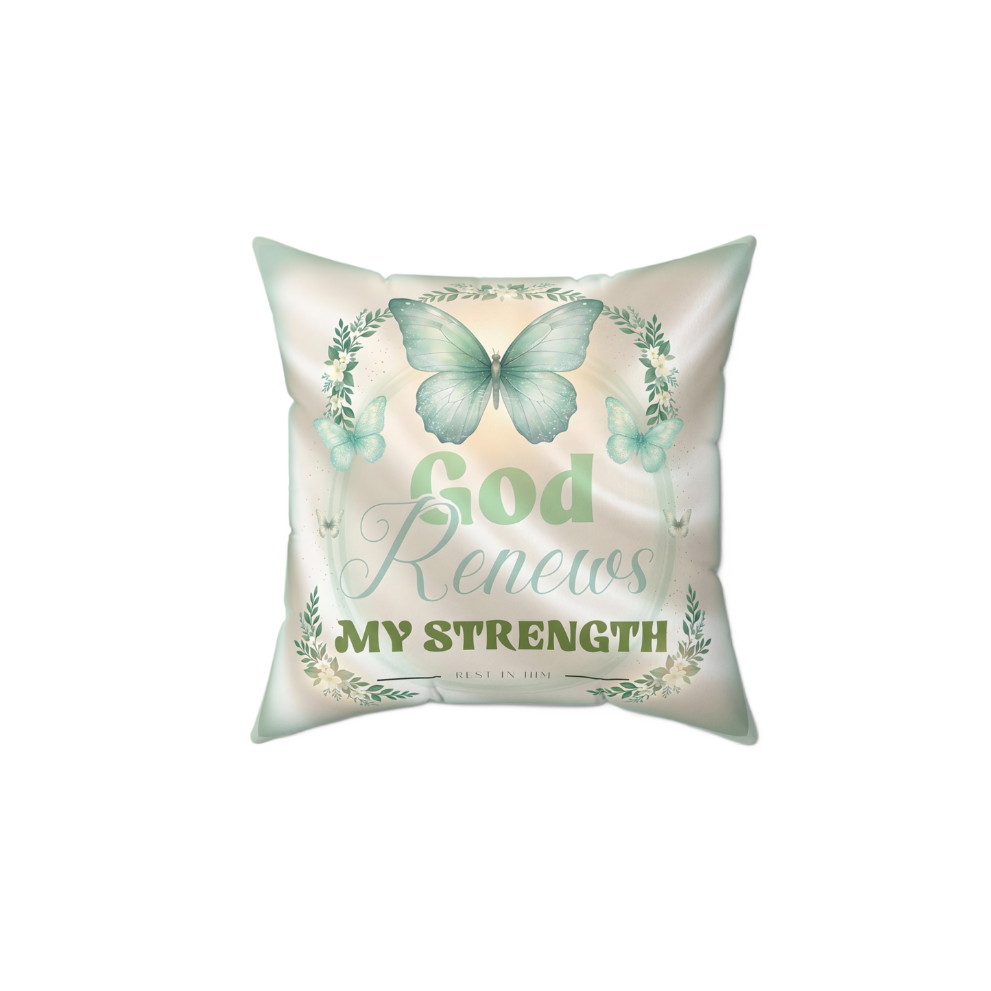 GOD RENEWS MY STRENGTH Rest Pillow