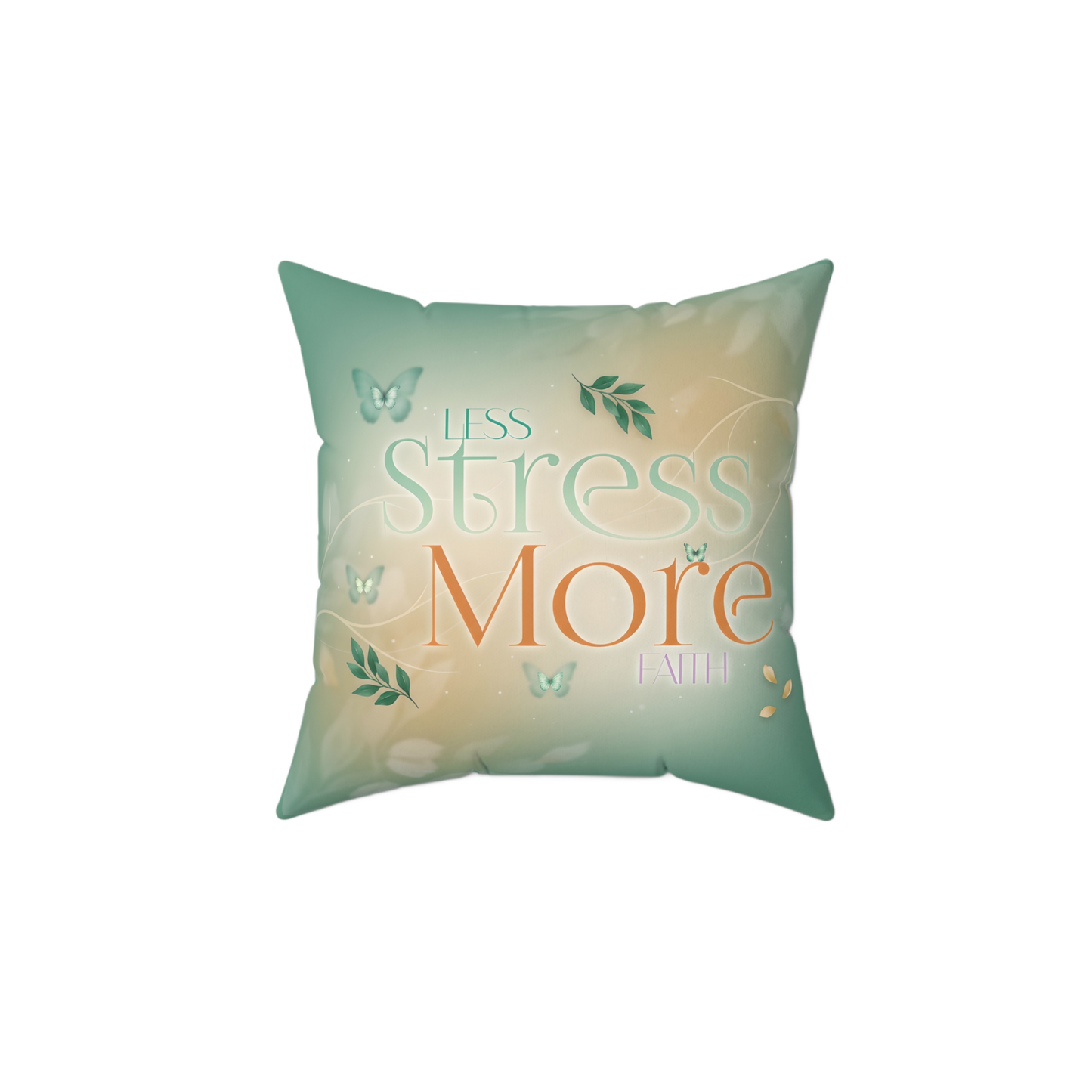 LESS STRESS MORE FAITH Rest Pillow