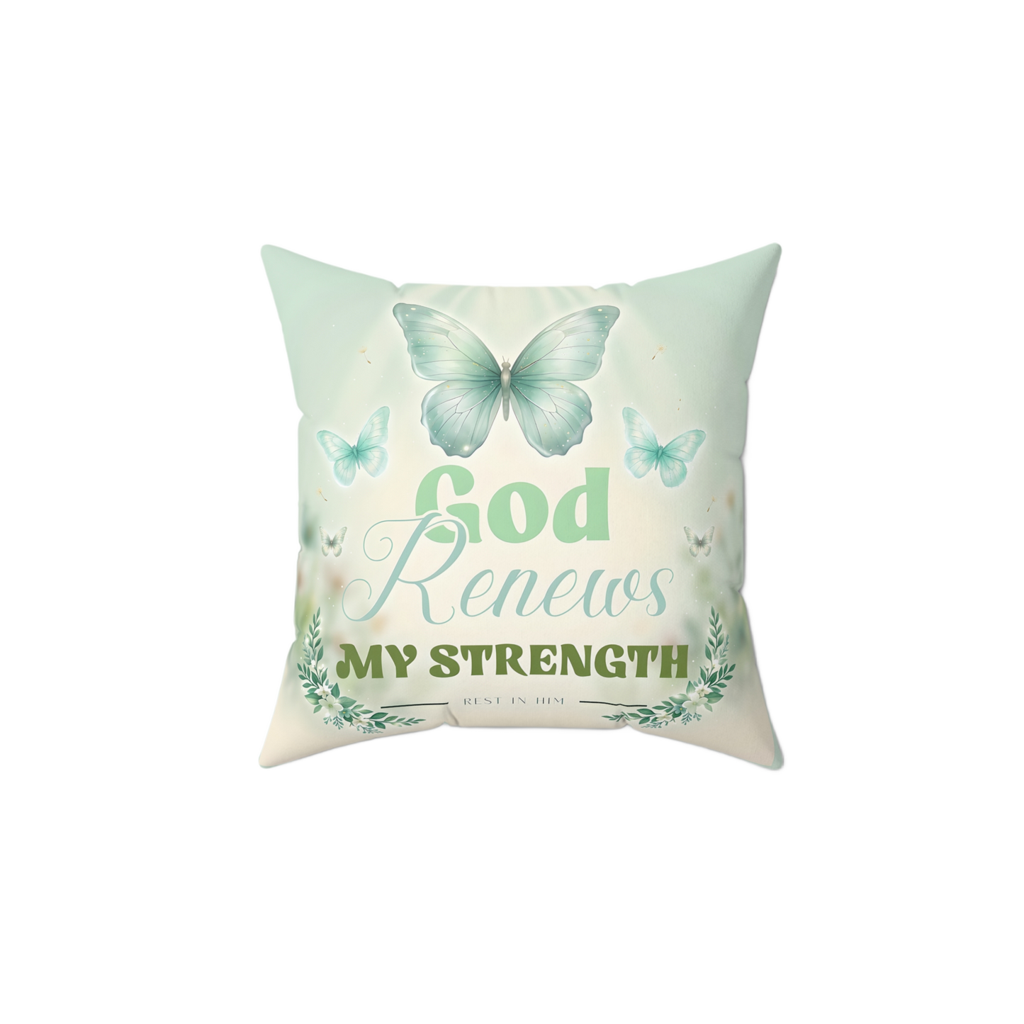 GOD RENEWS MY STRENGTH Rest Pillow