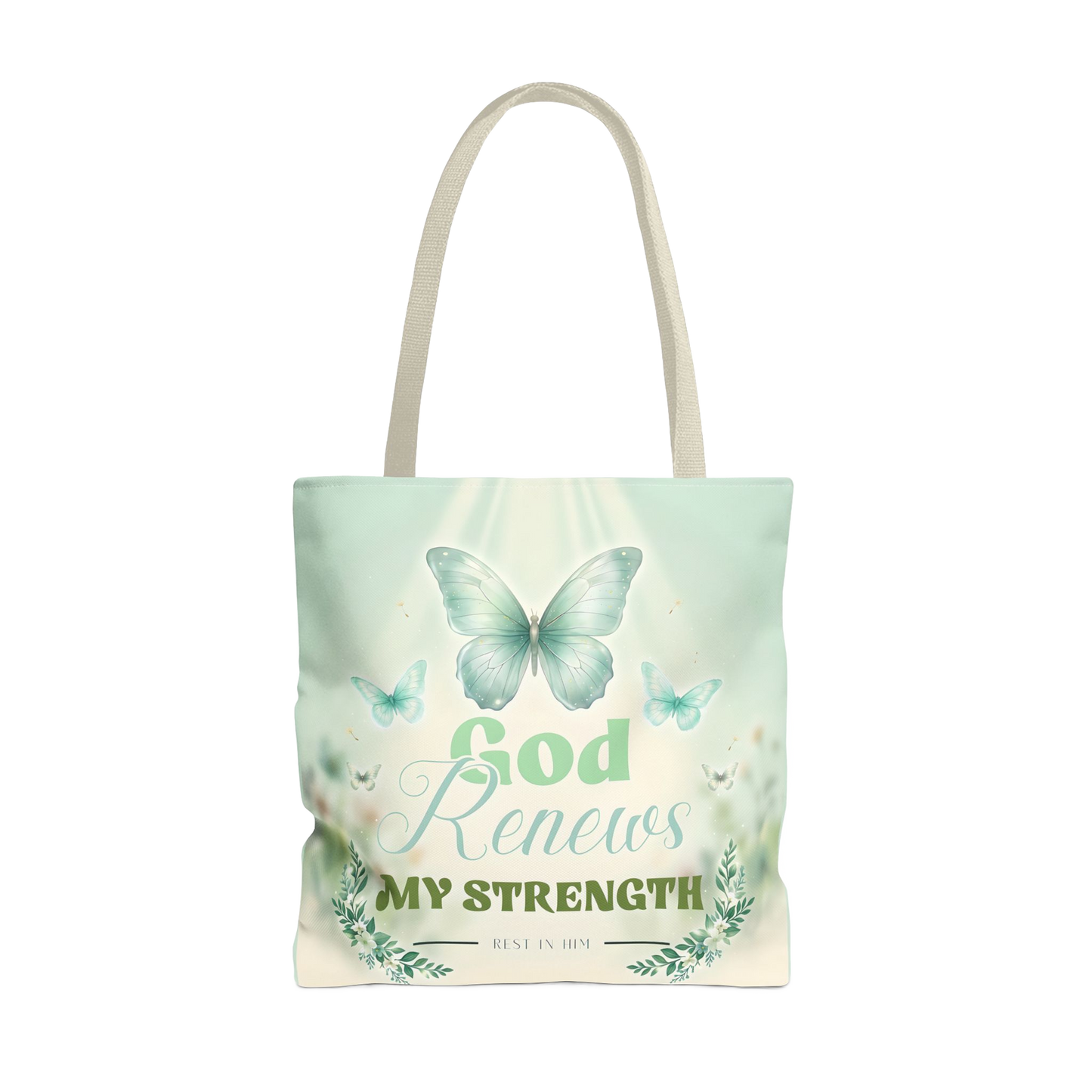 GOD RENEWS MY STRENGTH Carry Tote