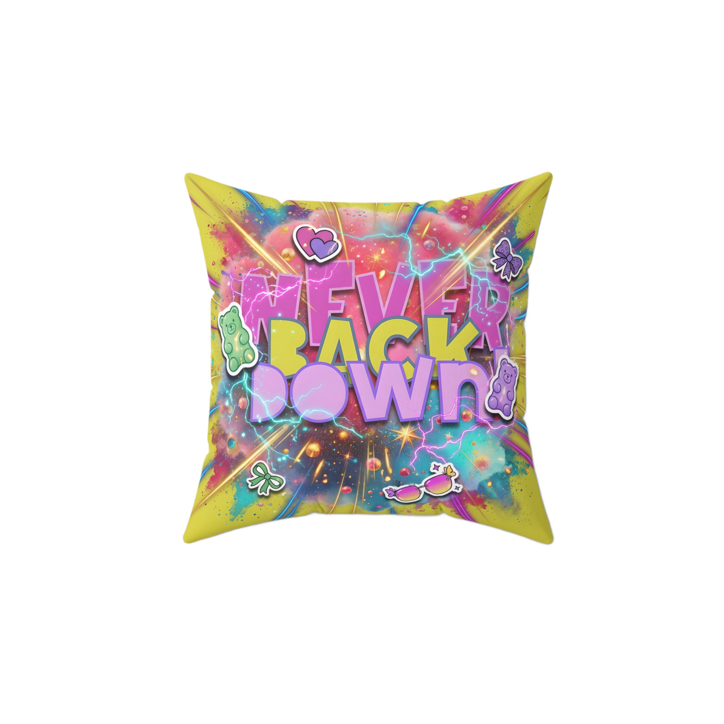 NEVER BACK DOWN Rest Pillow