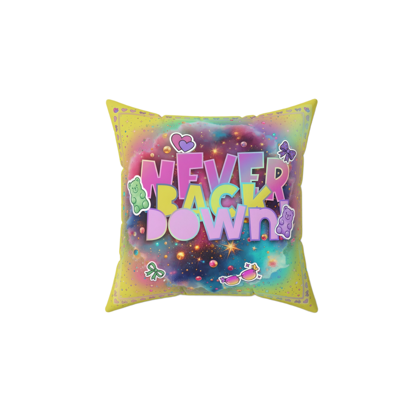 NEVER BACK DOWN Rest Pillow