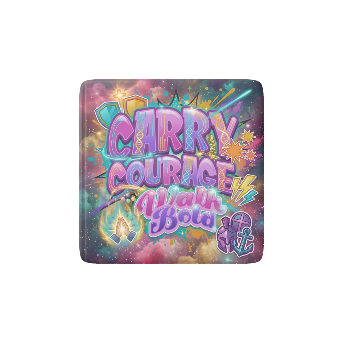 CARRY COURAGE WALK BOLD Reminder Tile