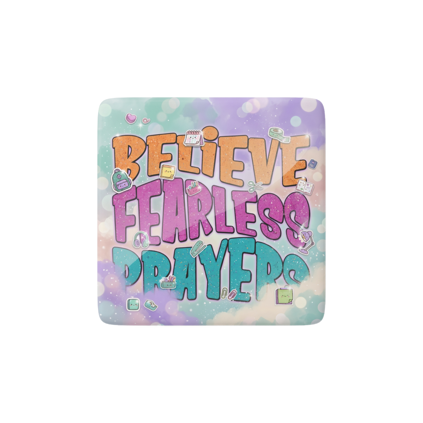 BELIEVE FEARLESS PRAYERS Reminder Tile