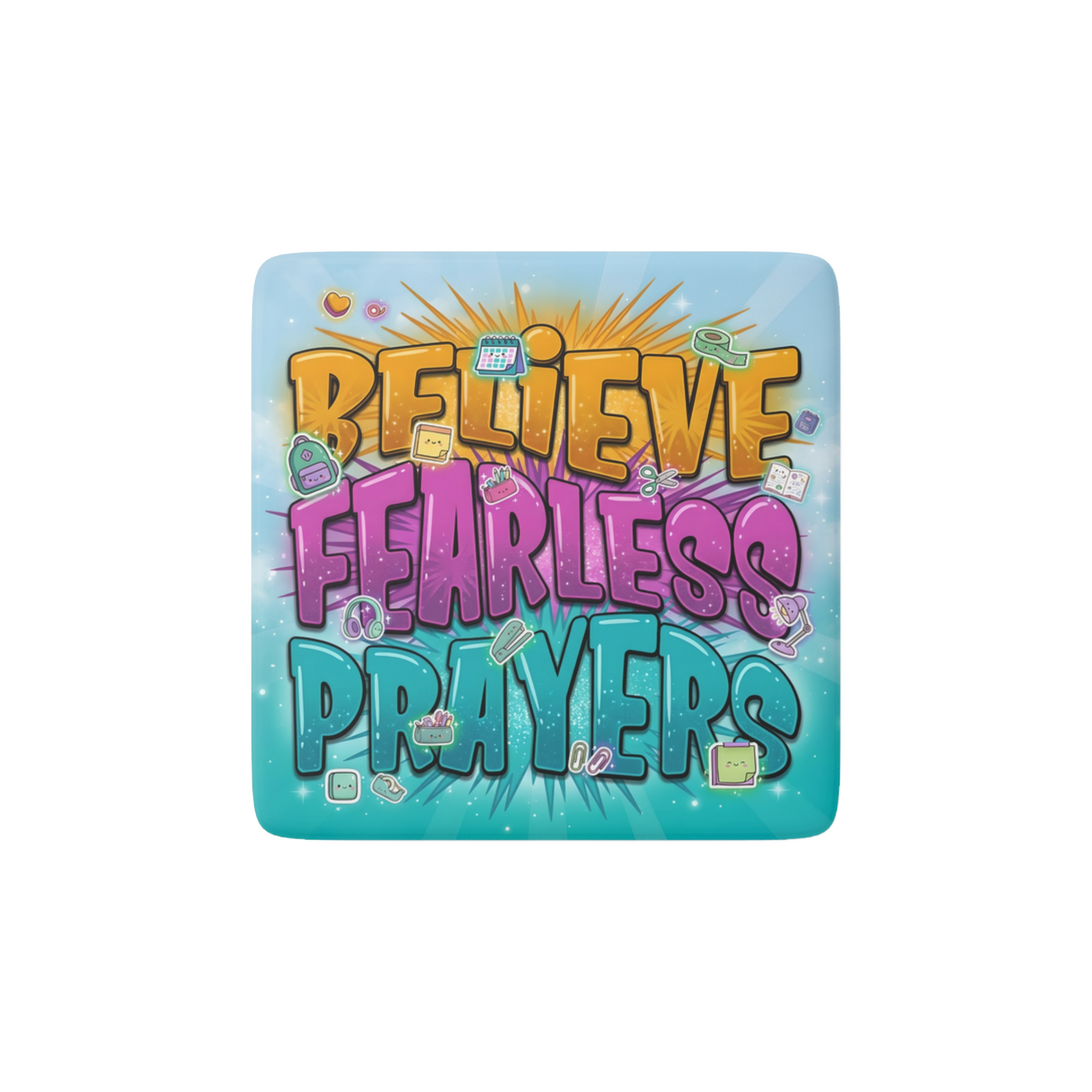 BELIEVE FEARLESS PRAYERS Reminder Tile