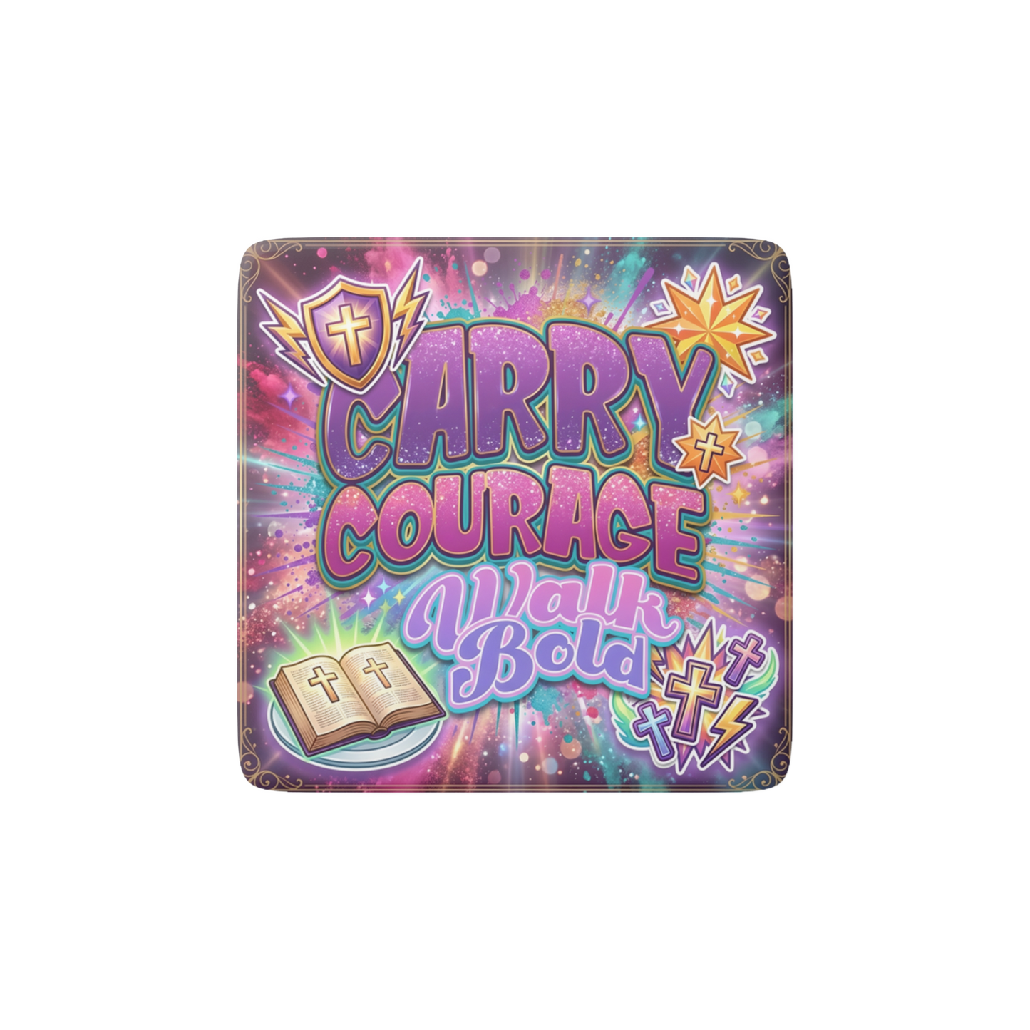 CARRY COURAGE WALK BOLD Reminder Tile