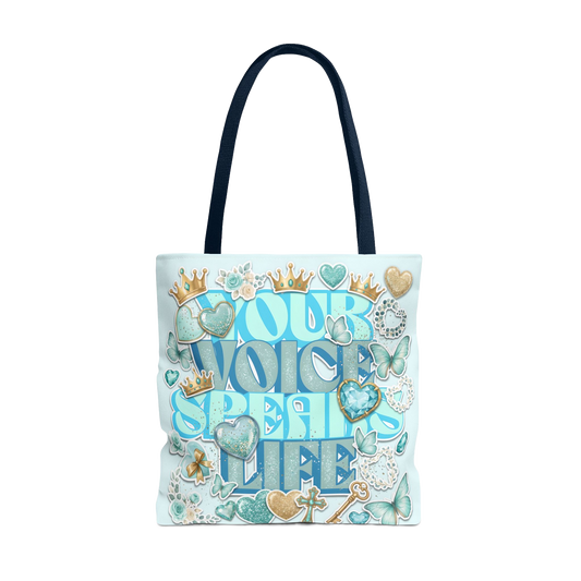 YOUR VOICE SPEAKS LIFE Carry Tote