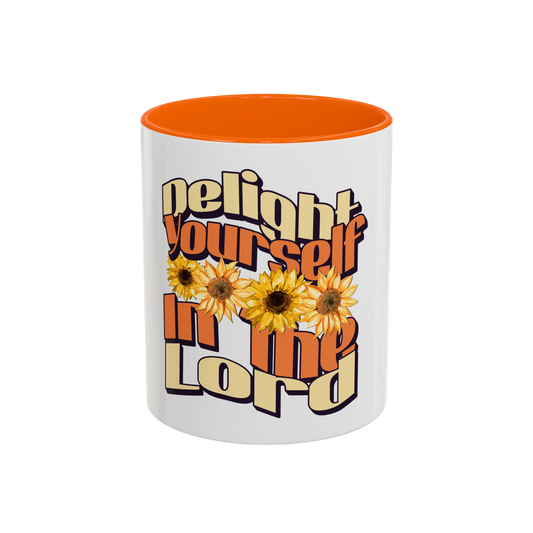 Delight Yourself in the Lord Christian Coffee Cup