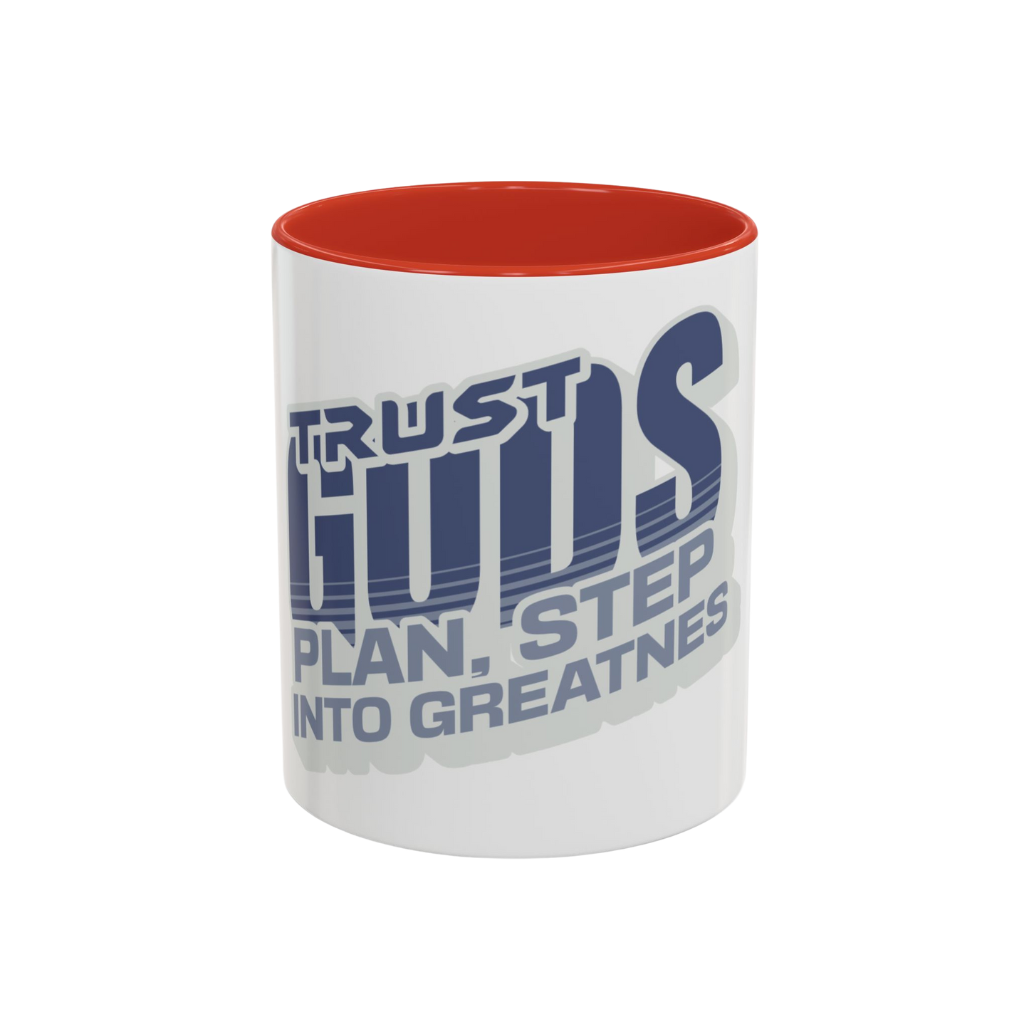Trust God’s Plan, Step Into Greatness Christian Coffee Cup