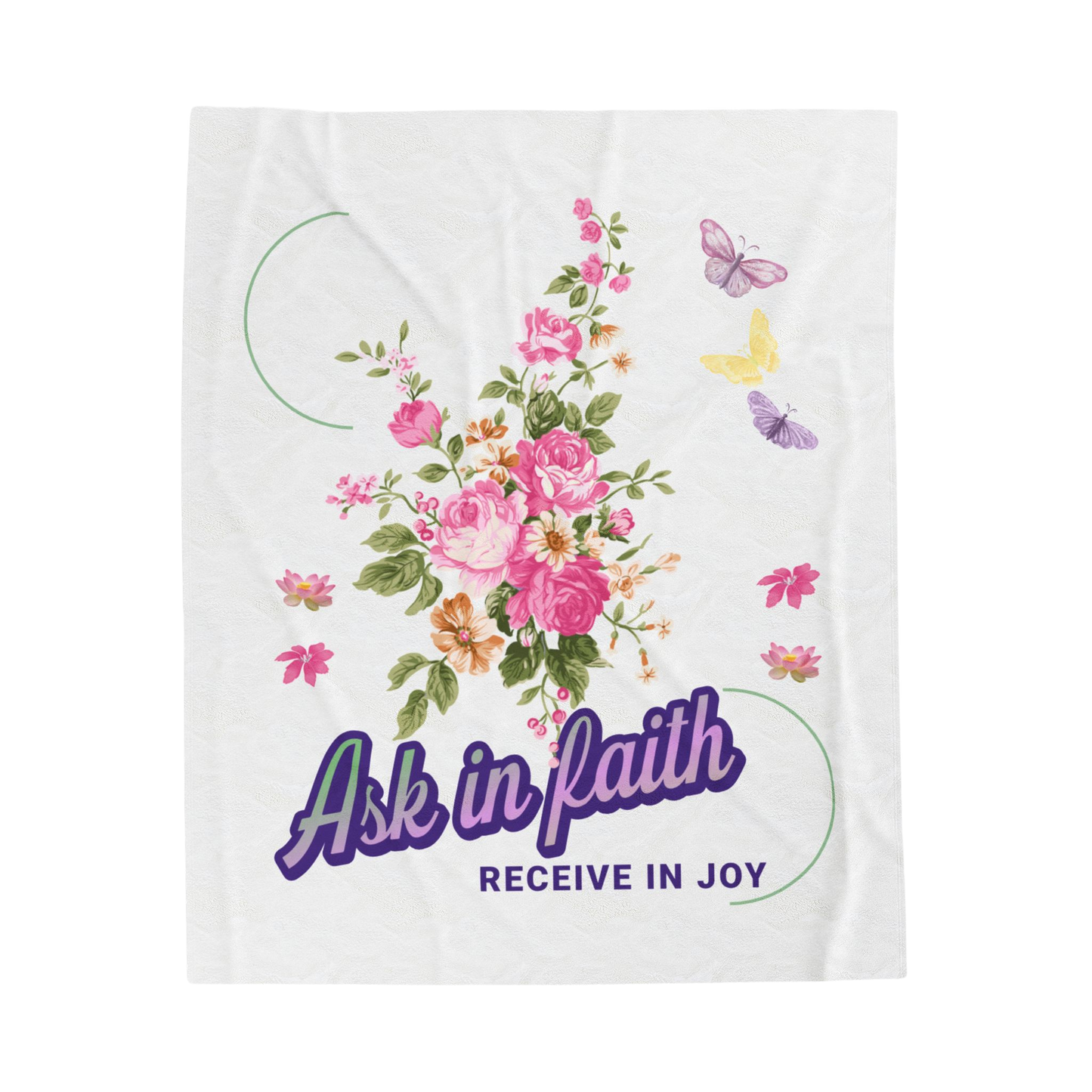 Ask in Faith Scripture Throw