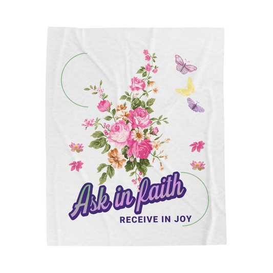 Ask in Faith Scripture Throw