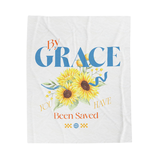 By Grace You Have Been Saved Scripture Throw