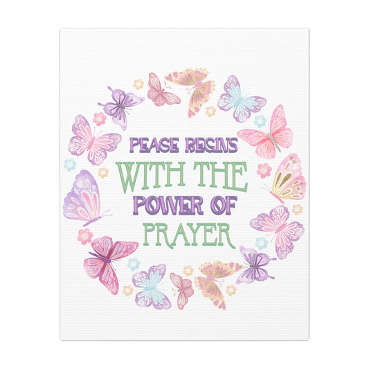 Peace Begins with the Power of Prayer Scripture Print