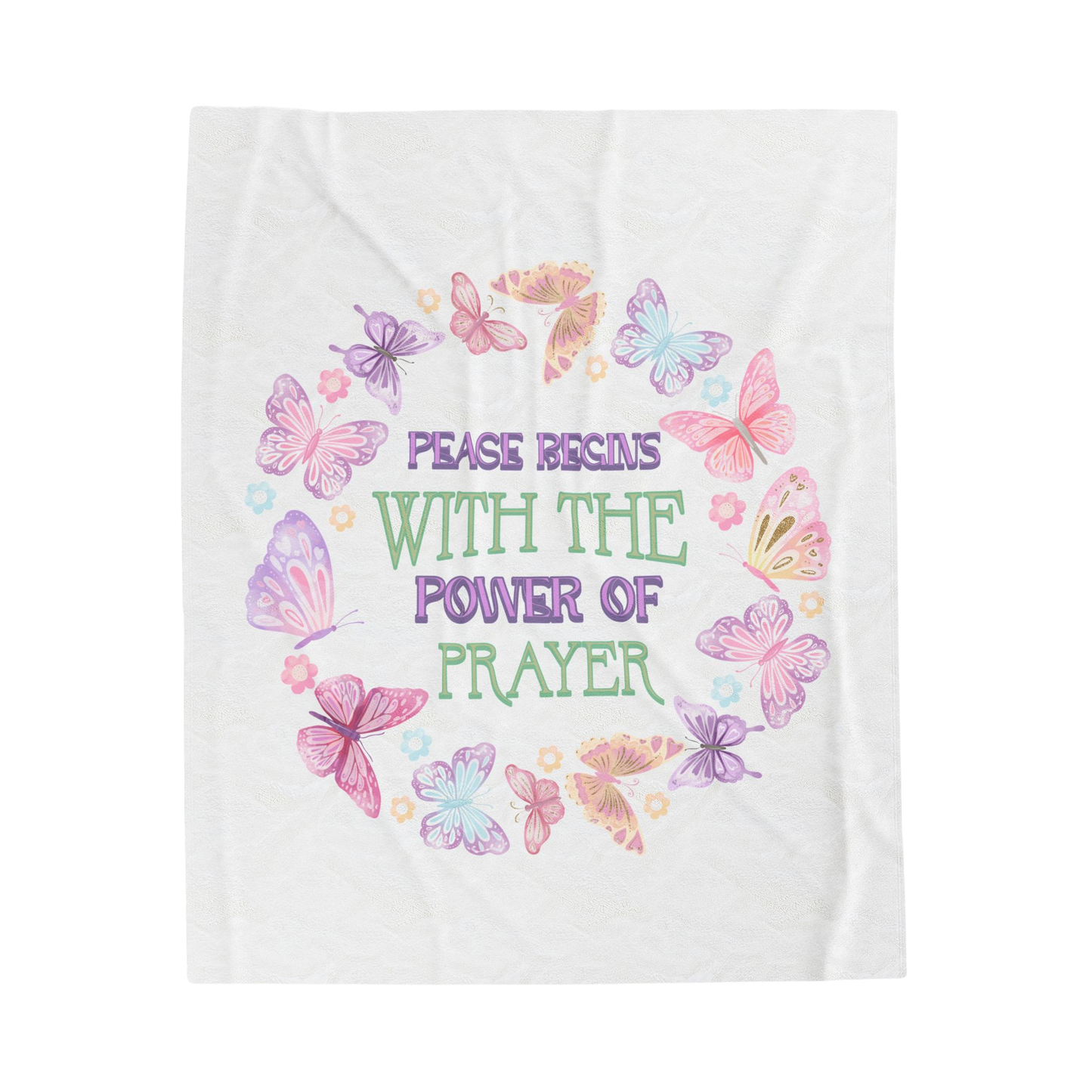 Peace Begins with the Power of Prayer Scripture Throw