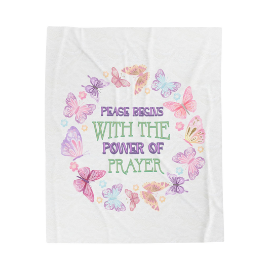 Peace Begins with the Power of Prayer Scripture Throw